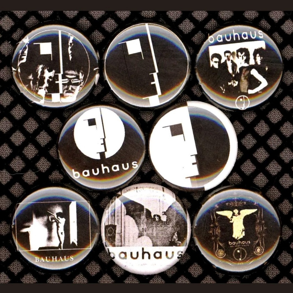 Bauhaus buttons badge pins set of 8